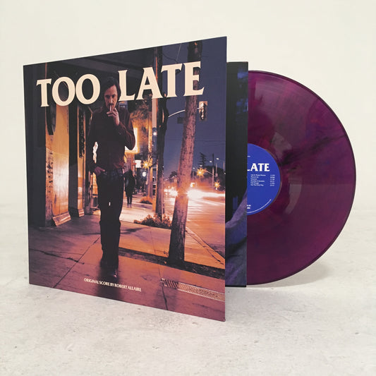 TOO LATE Original Score limited edition purple colored vinyl hand numbered by director Dennis Hauck